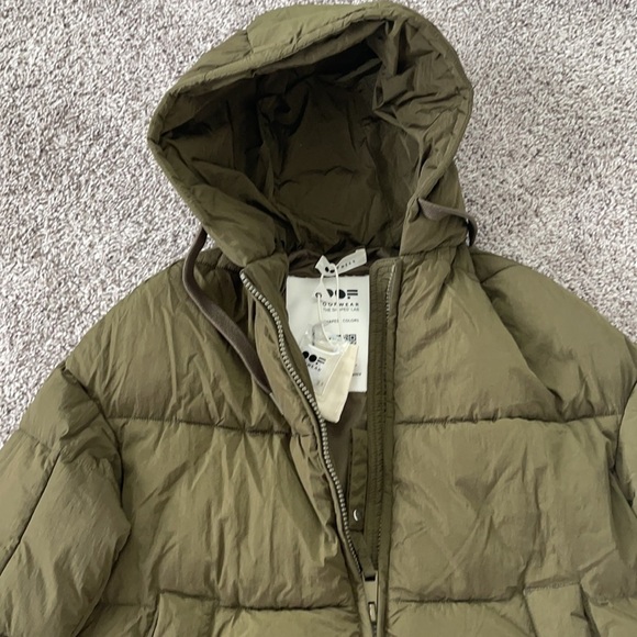 OOF WEAR Oversize Hooded Jacket In Verde Oliva Size 38 - Picture 5 of 16